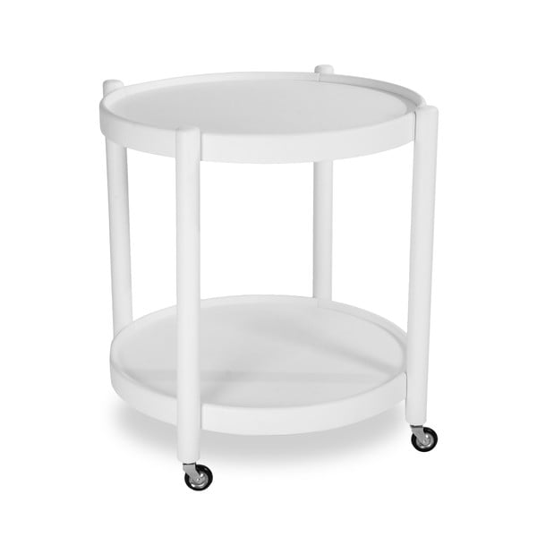Odkládací stolek na kolečkách Max White, 60 cm