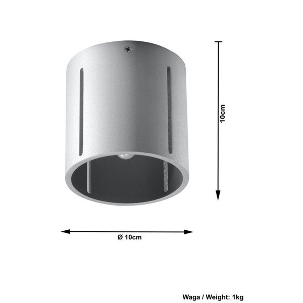 Šedé stropní svítidlo Sollux Vulco-image-3