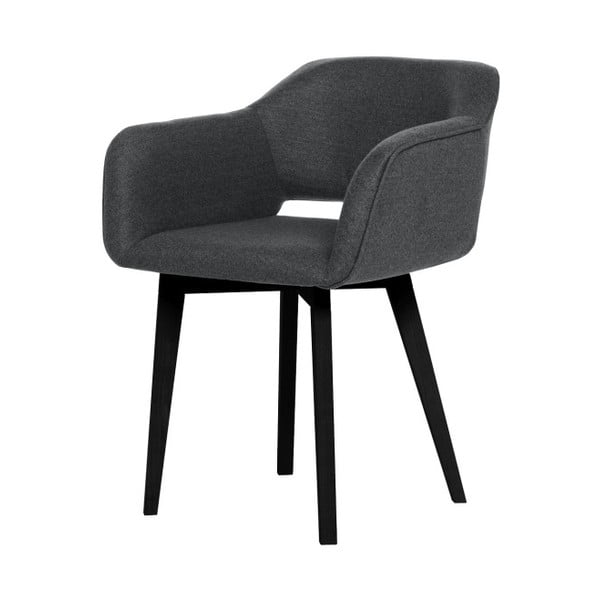 Antracitově šedá jídelní židle s černými nohami My Pop Design Oldenburg