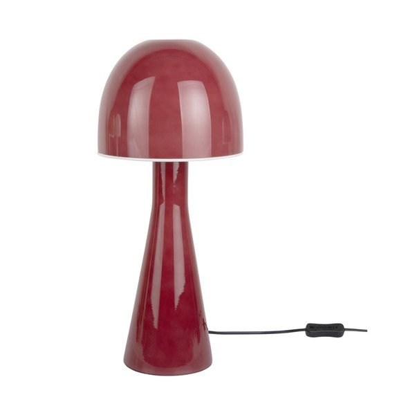 Červená stolní lampa se skleněným stínidlem (výška 45 cm) Bombin – Leitmotiv