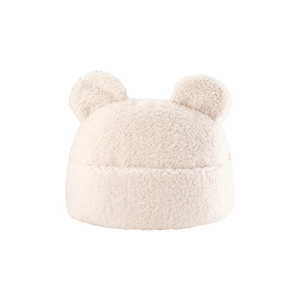 Krémový dětský pohovkový polštář z textilie bouclé Teddy Pouch – Wigiwama