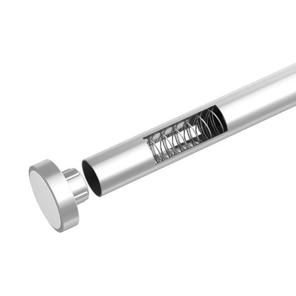 Teleskopická tyč ve stříbrné barvě do koupelny Wenko Luz, délka 110-185 cm-image-4