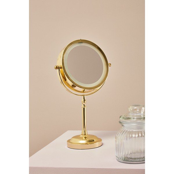 Kosmetické zrcadlo s osvětlením/zvětšovací (zvětšení 2x) ø 15 cm Cassini – Premier Housewares-image-1
