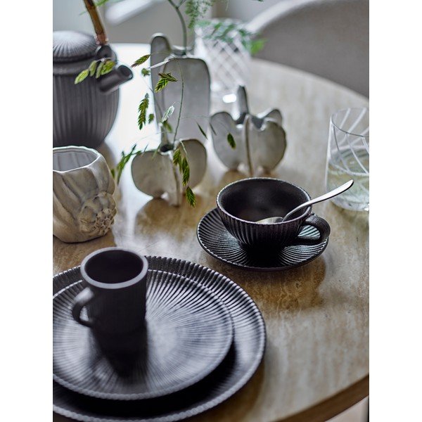 Černý keramický šálek na cappuccino 200 ml Neri – Bloomingville-image-2