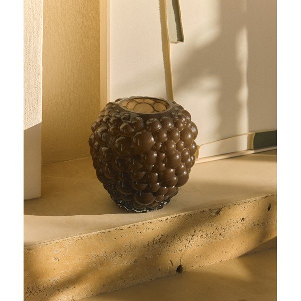 Hnědá skleněná váza (výška 30 cm) Mure – Kave Home-image-2