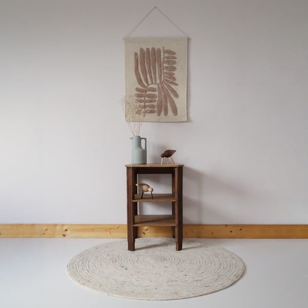 Krémový dětský koberec ø 140 cm Neethu Avoine – Nattiot-image-1