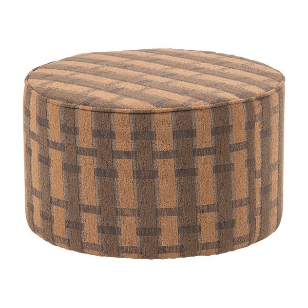 Růžový/hnědý žinylkový taburet Sarli – WOOOD