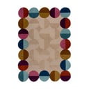 Béžový ručně tkaný vlněný koberec 200x290 cm Mia Textured Scallop – Flair Rugs