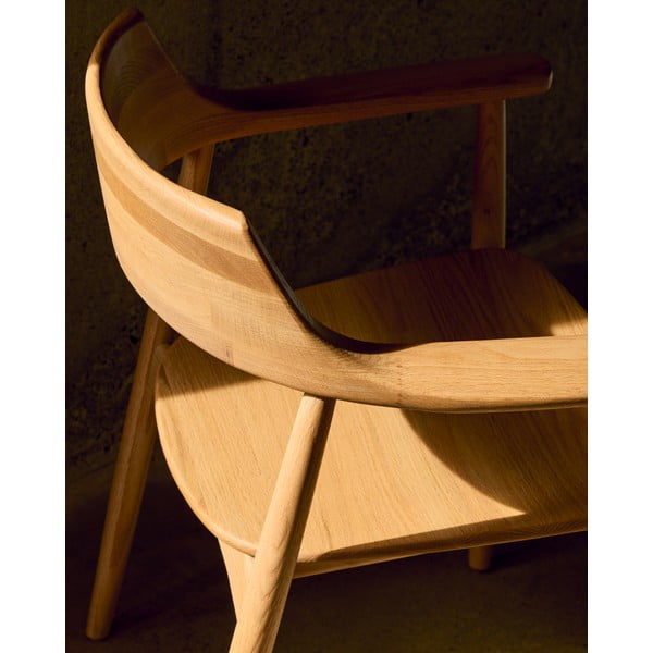 Jídelní židle z dubového dřeva v přírodní barvě Fondes – Kave Home-image-3