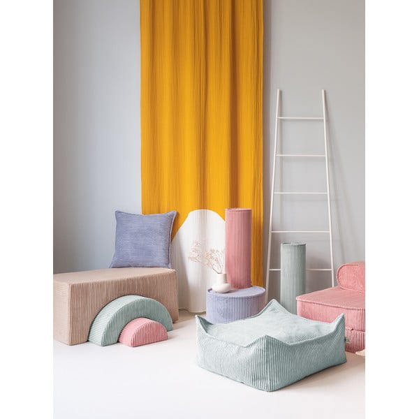 Manšestrový dětský sedací vak v mentolové barvě Square – Wigiwama-image-3