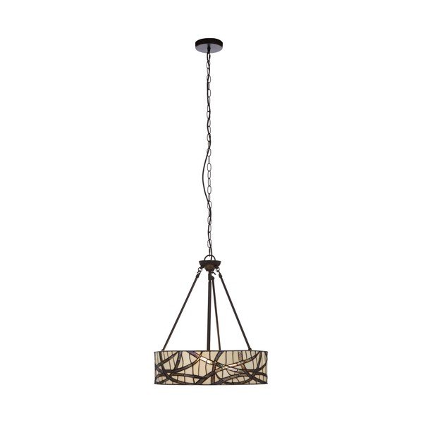 Kovové závěsné svítidlo se skleněným stínidlem ø 46 cm Waldorf – Premier Housewares