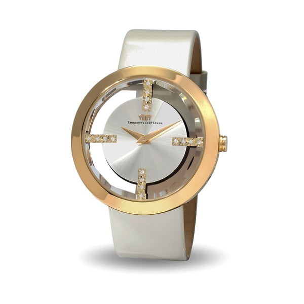 Dámské hodinky ve zlaté barvě s bílým ciferníkem Rhodenwald & Söhne Lucrezia