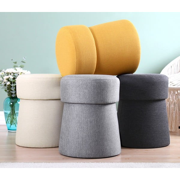 Krémový taburet Beans – Artie-image-4