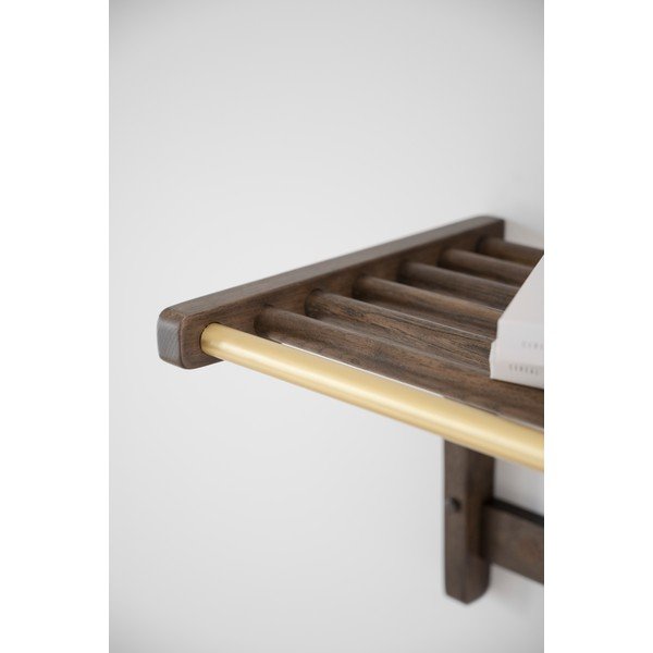 Tmavě hnědý nástěnný věšák z dubového dřeva Inverness - Rowico-image-1