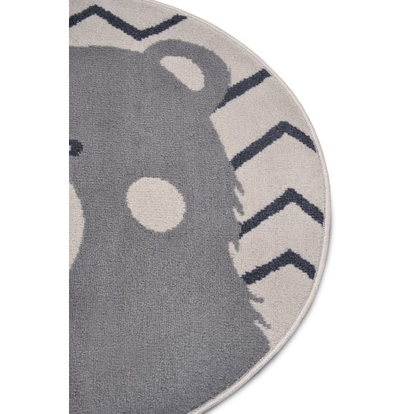 Šedý dětský koberec ø 140 cm Bear – Hanse Home-image-1