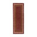 Vínový ručně tkaný vlněný běhoun 80x230 cm Lois – Flair Rugs