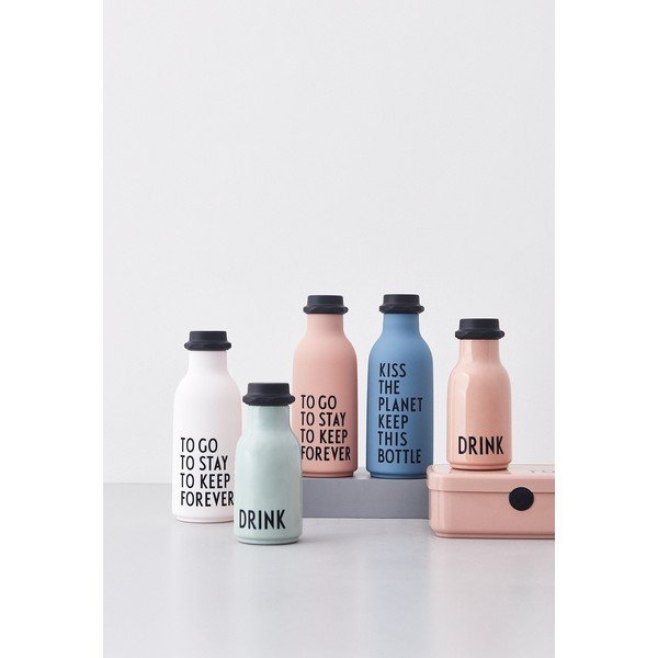 Růžová láhev na vodu Design Letters Forever, 500 ml-image-1
