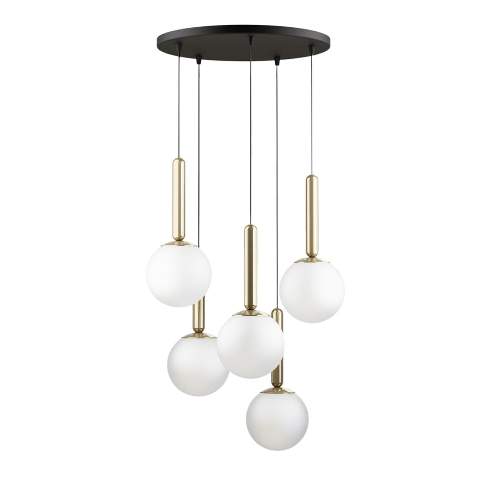 Závěsné svítidlo ve zlaté barvě se skleněným stínidlem ø 34 cm One – Squid Lighting