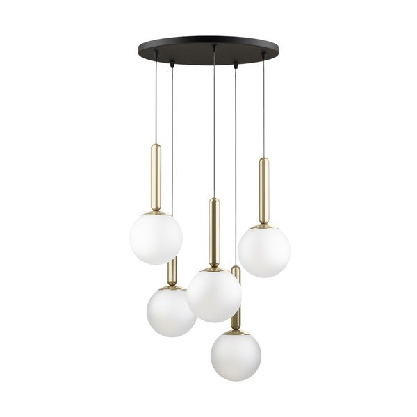 Závěsné svítidlo ve zlaté barvě se skleněným stínidlem ø 34 cm One – Squid Lighting