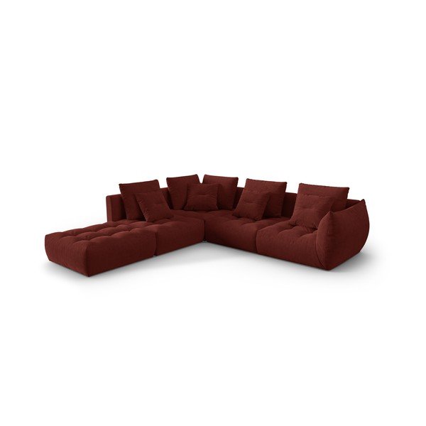 Červená rohová pohovka (levý roh/do L) Bloom – Micadoni Home-image-2