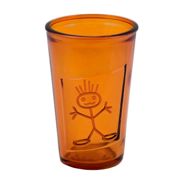 Oranžová sklenice z recyklovaného skla Ego Dekor Zeus, 300 ml