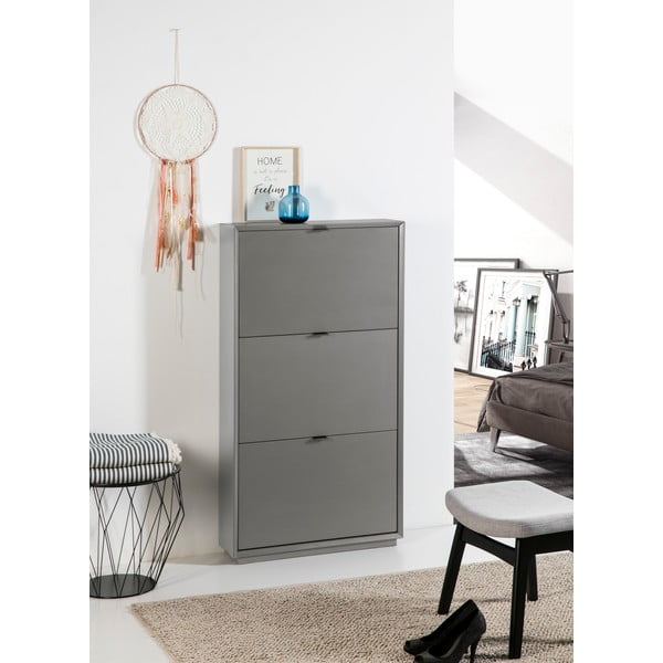 Šedý botník se 3 zásuvkami Marckeric Luka-image-1