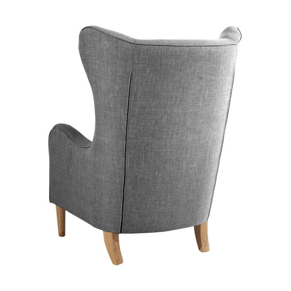 Šedé křeslo ušák Max Winzer Miriam Linen-image-4