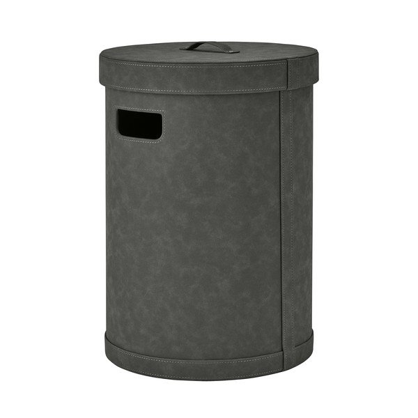 Tmavě šedý koš na prádlo z umělé kůže Sahla M – Blomus