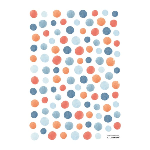 Dětské samolepky v sadě 110 ks 30x42 cm Colorful Dots – Lilipinso
