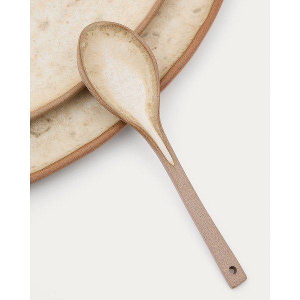 Béžové servírovací keramické talíře v sadě 3 ks Zunel – Kave Home-image-4