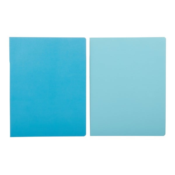 Sada 2 notesů Moleskine Sky Blue, linkované 19x25 cm