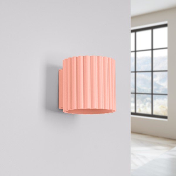 Broskvové nástěnné svítidlo ø 10 cm Zora – Sollux-image-2