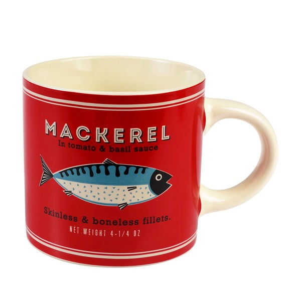 Červený/krémový keramický hrnek 350 ml Fish – Rex London-image-2