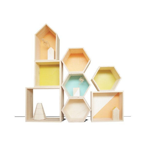 Dekorace Cubo Pattern Ocre L-image-1
