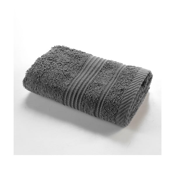 Tmavě šedý froté bavlněný ručník 30x50 cm Tendresse – douceur d'intérieur