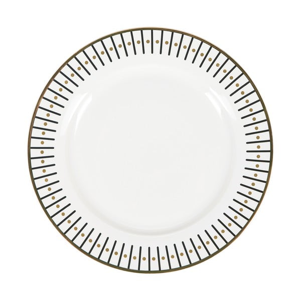 Keramický talíř s ozdobným okrajem Miss Étoile Stripes, ø 28 cm