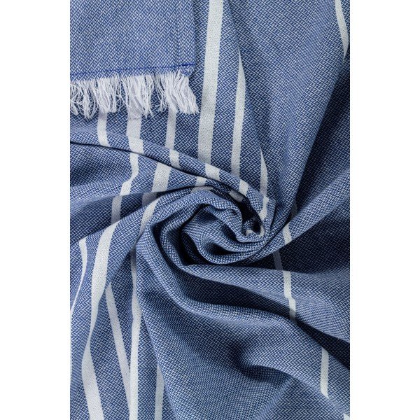 Modrá bavlněná deka 150x200 cm Solene – Tiseco Home Studio-image-1