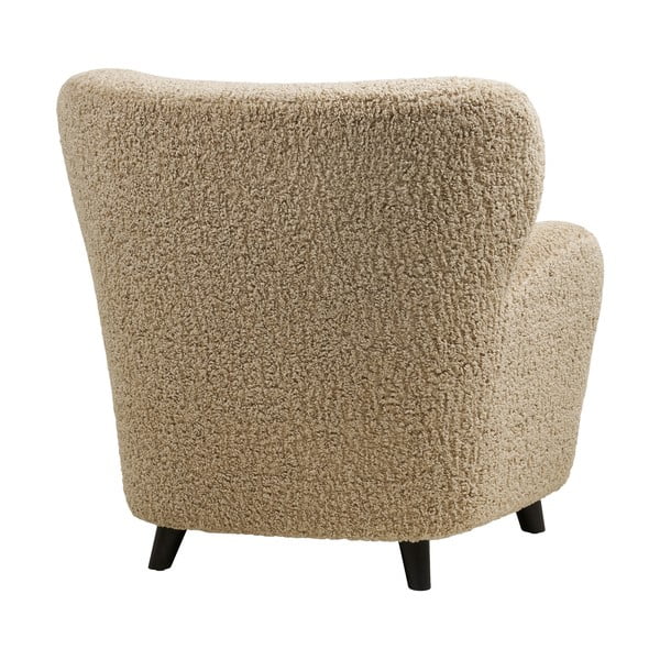 Světle hnědé křeslo z textilie bouclé Lunaro – House Nordic-image-4