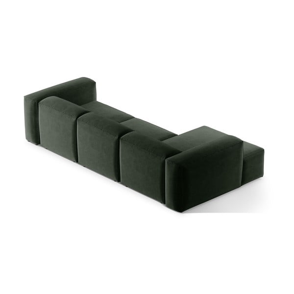 Zelená rohová pohovka (levý roh/s lenoškou) Bergamo – Cosmopolitan Design-image-4