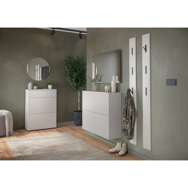 Krémová matná skříňka 70x99x34 cm Binetto – Germania-image-4