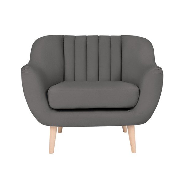 Šedé křeslo Micadoni Home Vincente