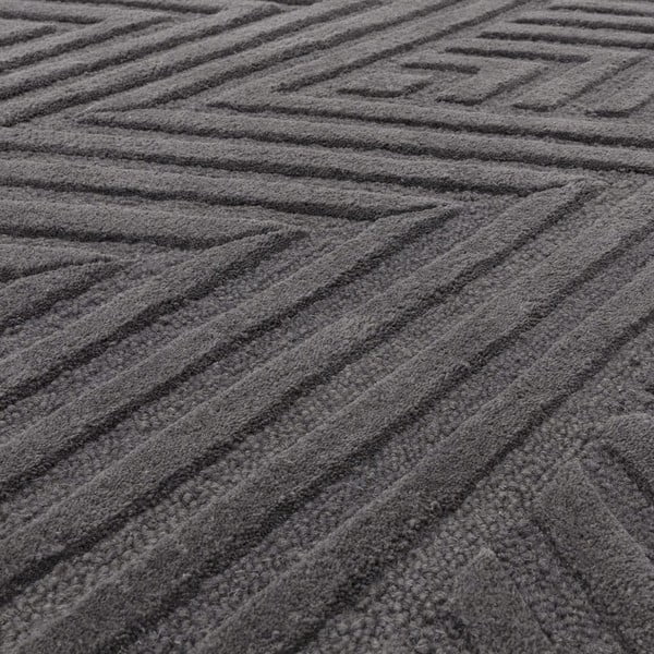 Antracitový vlněný koberec 160x230 cm Hague – Asiatic Carpets-image-2