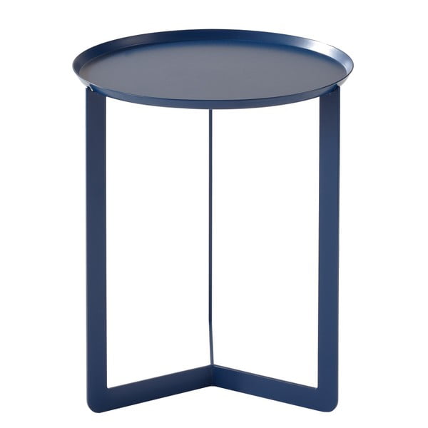 Tmavě modrý příruční stolek MEME Design Round, Ø 40 cm