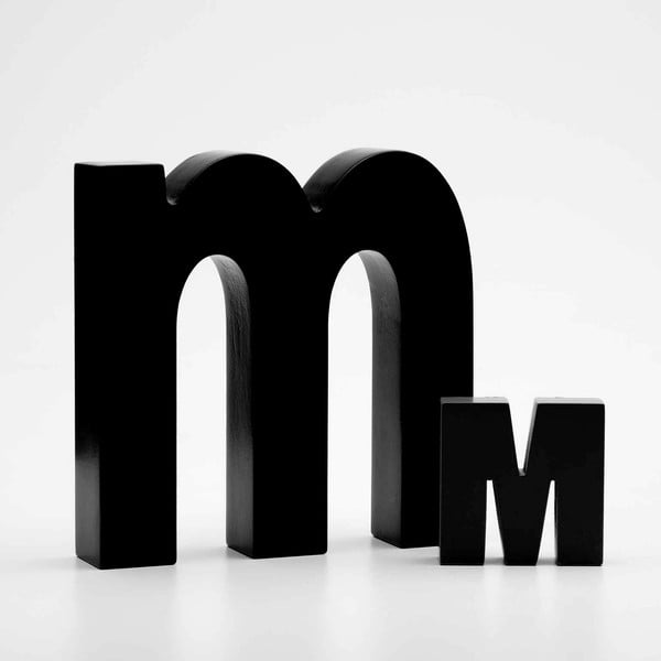 Malé "m" 13x13 cm, černá
