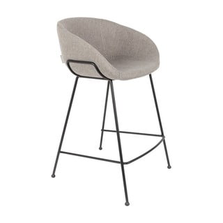 Sada 2 šedých barových židlí Zuiver Feston, výška sedu 65 cm