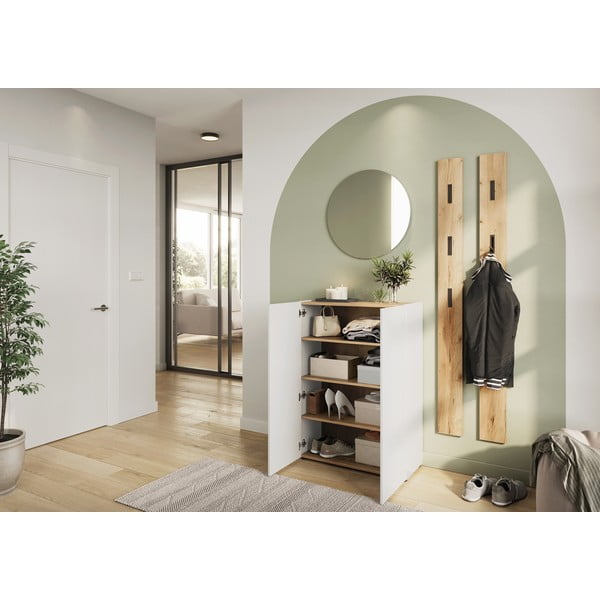 Bílá skříňka v dekoru dubu 74x105x33 cm Alviano – Germania-image-1