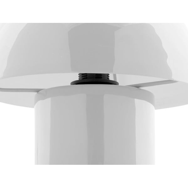 Bílá stolní lampa s kovovým stínidlem (výška 20 cm) Fat Mushroom – Leitmotiv-image-4
