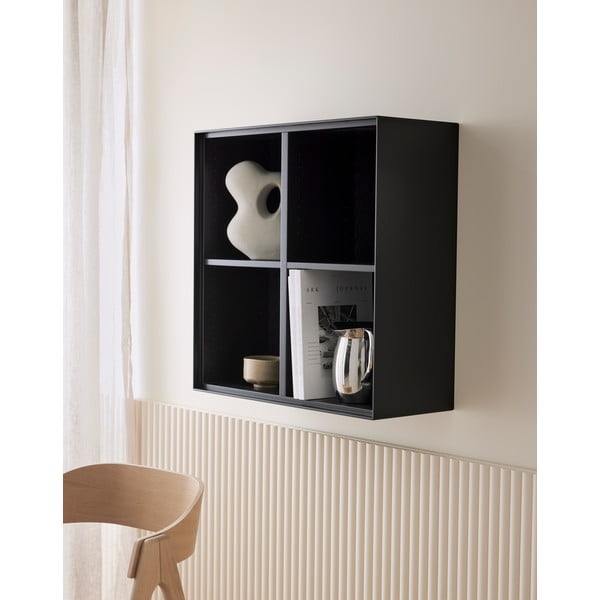 Černá nástěnná knihovna 68x68 cm Edge by Hammel – Hammel Furniture-image-1