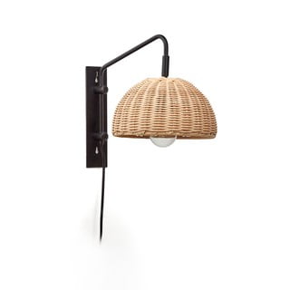 Nástěnné svítidlo v černo-přírodní barvě ø 23 cm Damila – Kave Home