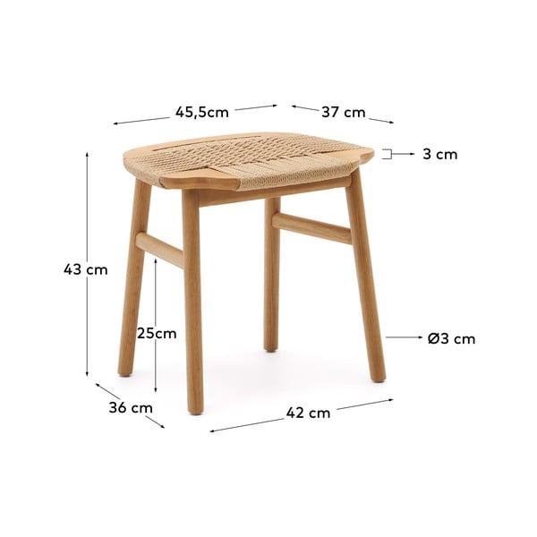 Stolička v přírodní barvě Enit – Kave Home-image-4